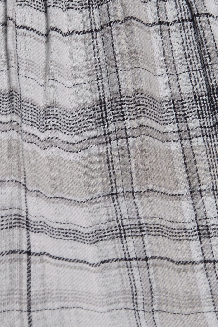 Kariertes Doubleface-Kleid aus 100% Baumwolle, BLACK, detail image number 4