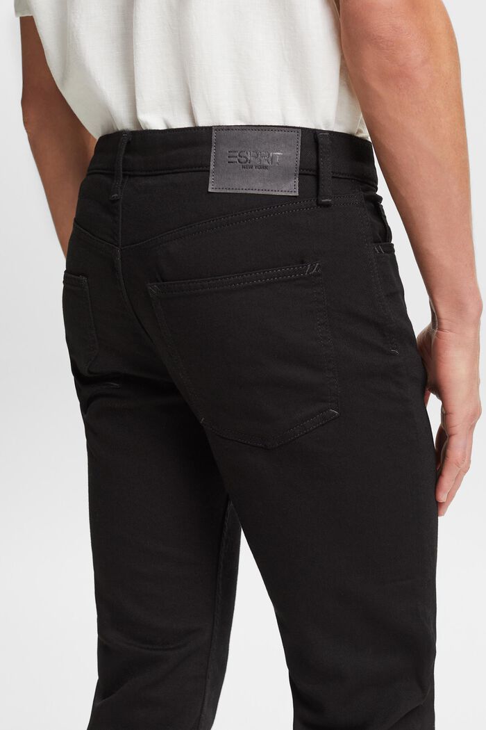 Jeans mit geradem Bein und mittlerer Bundhöhe, BLACK RINSE, detail image number 3