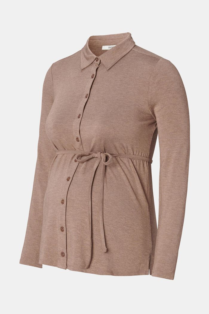 Blouses knitted, TAUPE GREY, overview