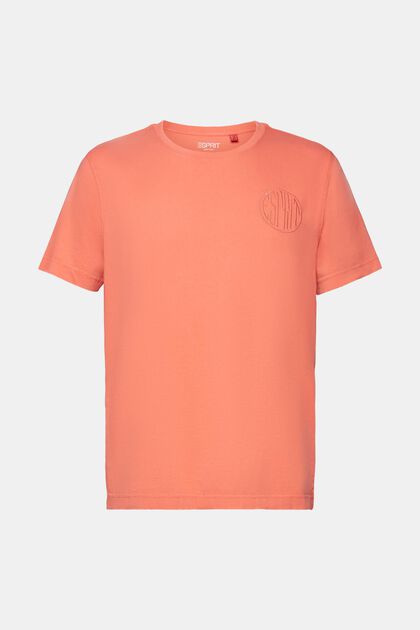 T-shirt animé d’un logo surpiqué, 100 % coton