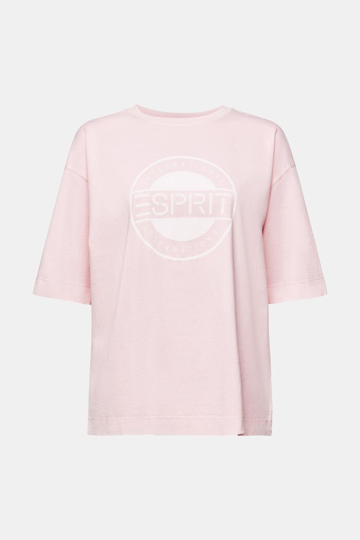T-shirt en jersey de coton animé d’un logo, PASTEL PINK, detail image number 5