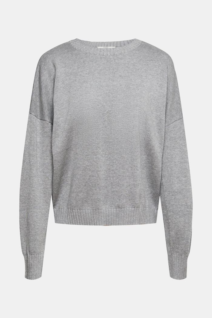 Pull-over en maille de coupe Relaxed Fit, MEDIUM GREY, detail image number 2