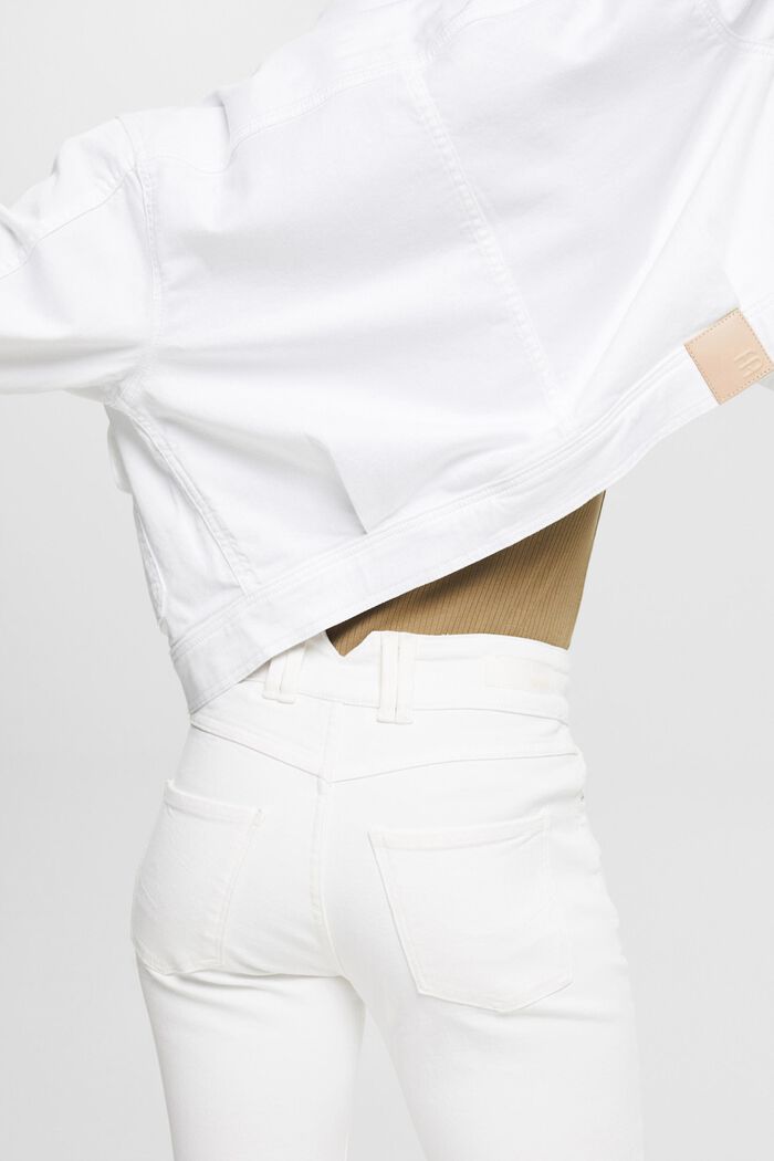 High-Rise-Jeans mit Stretch, OFF WHITE, detail image number 5
