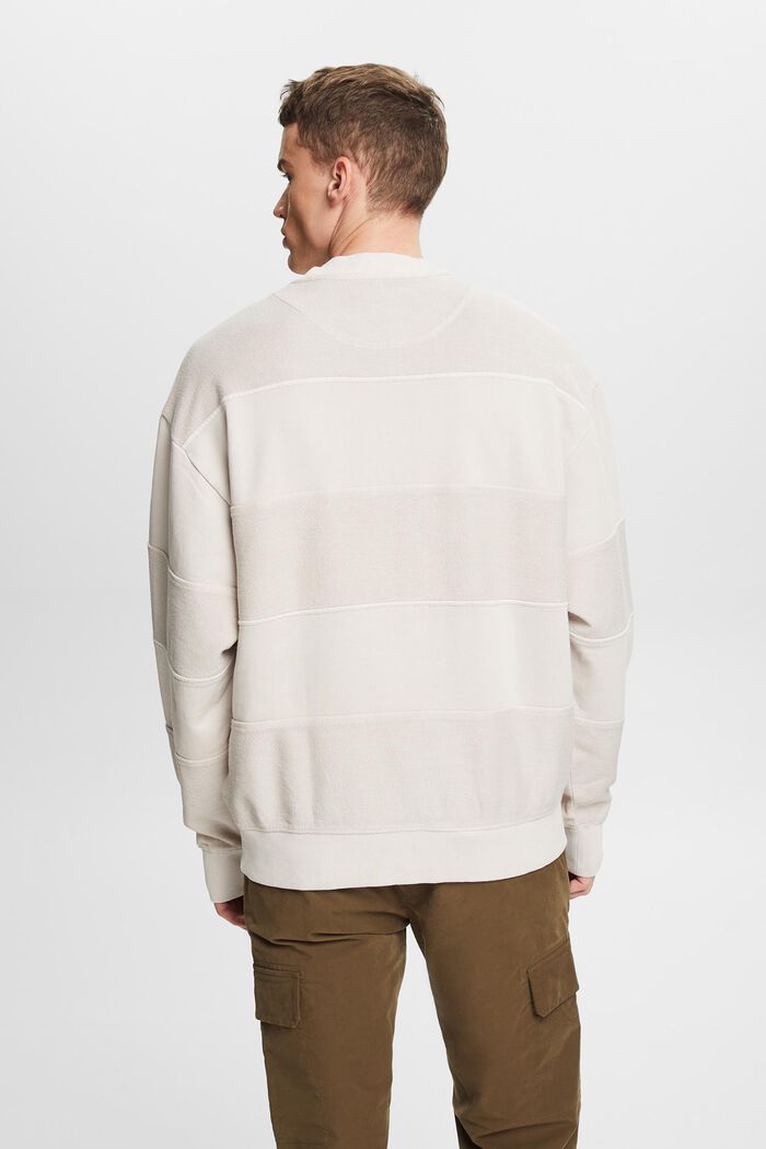 Strukturiertes Sweatshirt aus Bio-Baumwolle, LIGHT BEIGE, detail image number 2