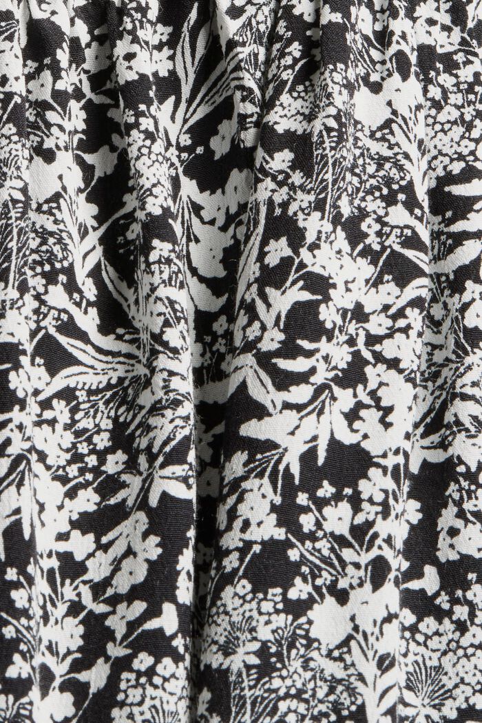 Top smocké à volants façon blouse, LENZING™ ECOVERO™, BLACK, detail image number 4