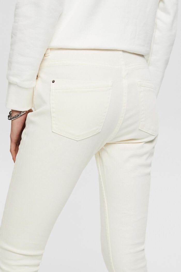 Pantalon stretch à détail zippé, OFF WHITE, detail image number 0