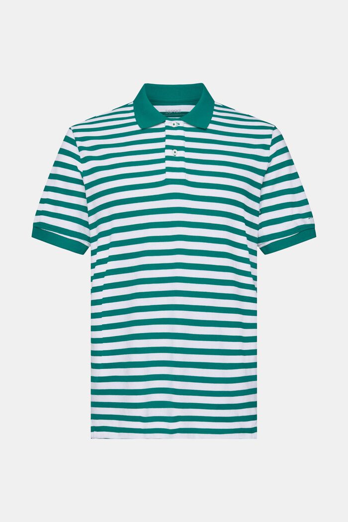 Gestreiftes Slim-Fit-Poloshirt, EMERALD GREEN, detail image number 6