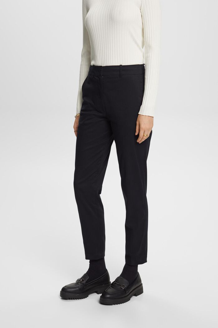 Pantalon de coupe Slim Fit à taille haute, BLACK, detail image number 0