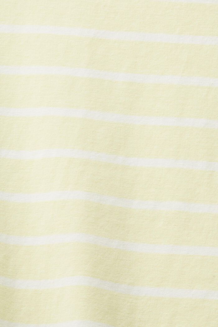 T-shirt rayé à col rond, LIME YELLOW, detail image number 5
