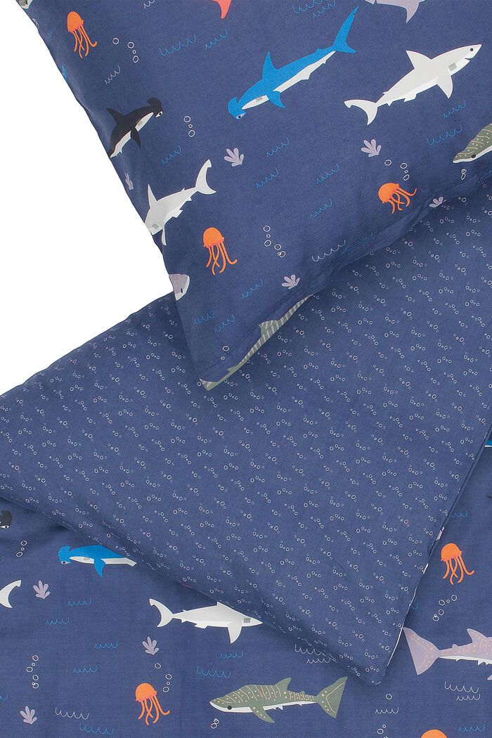Linge de lit à motif requins, NAVY, detail image number 3