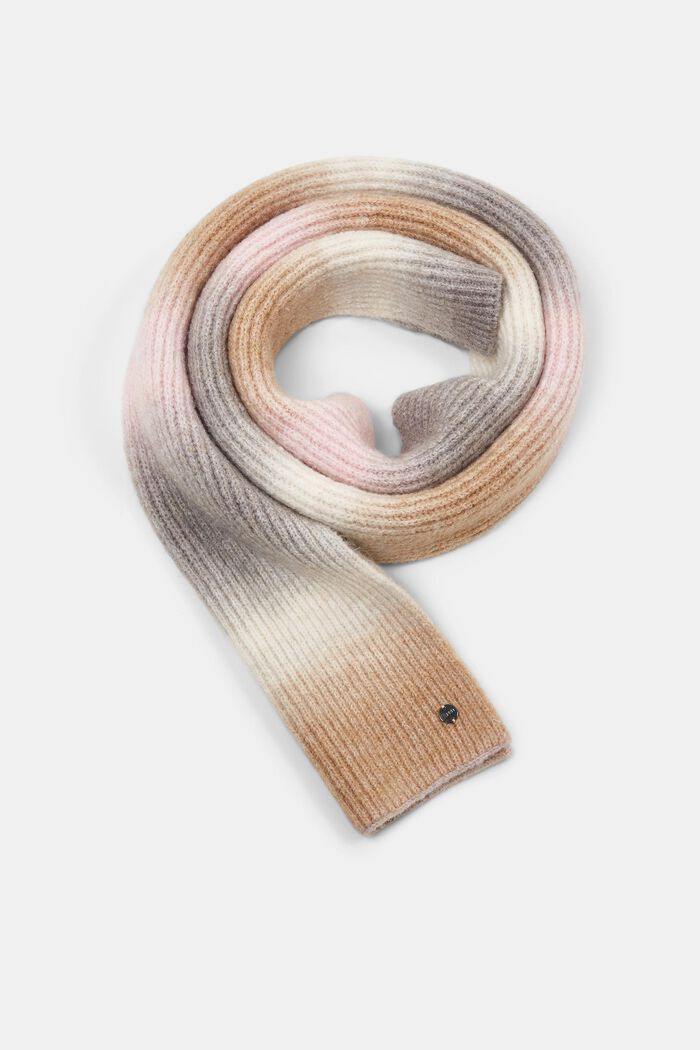 Écharpe en maille multicolore à teneur en laine, LIGHT PINK, detail image number 0