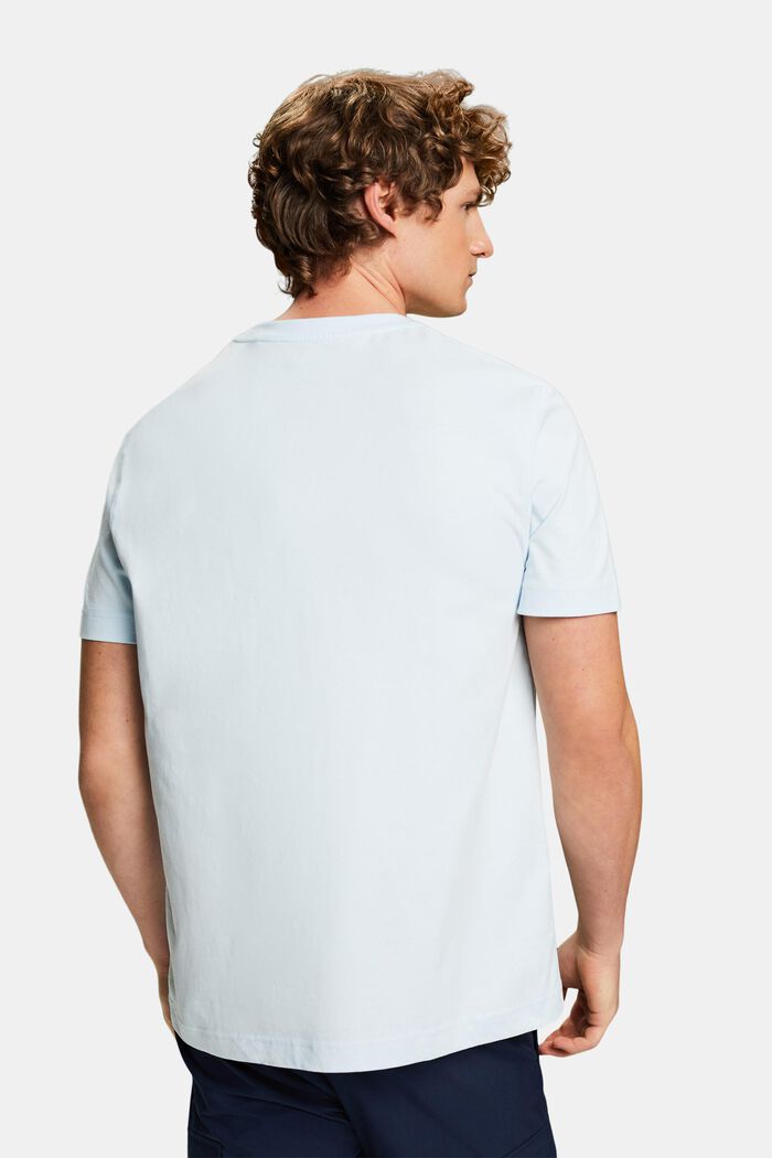 T-shirt col rond à logo, PASTEL BLUE, detail image number 3
