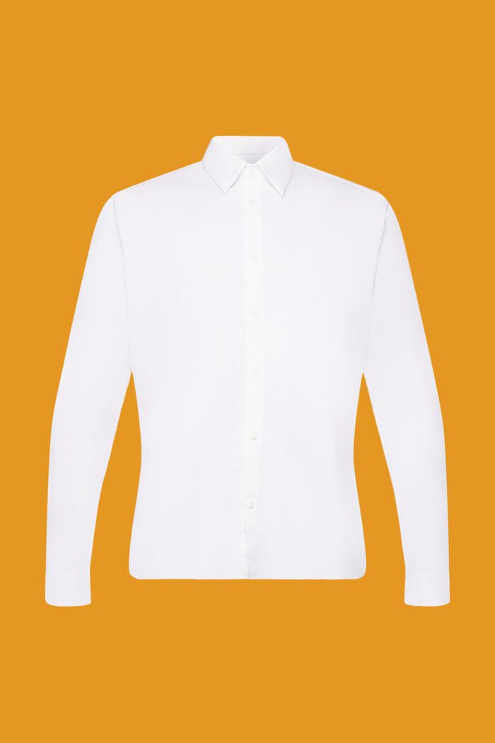 Chemise en coton de coupe Slim Fit, WHITE, detail image number 5
