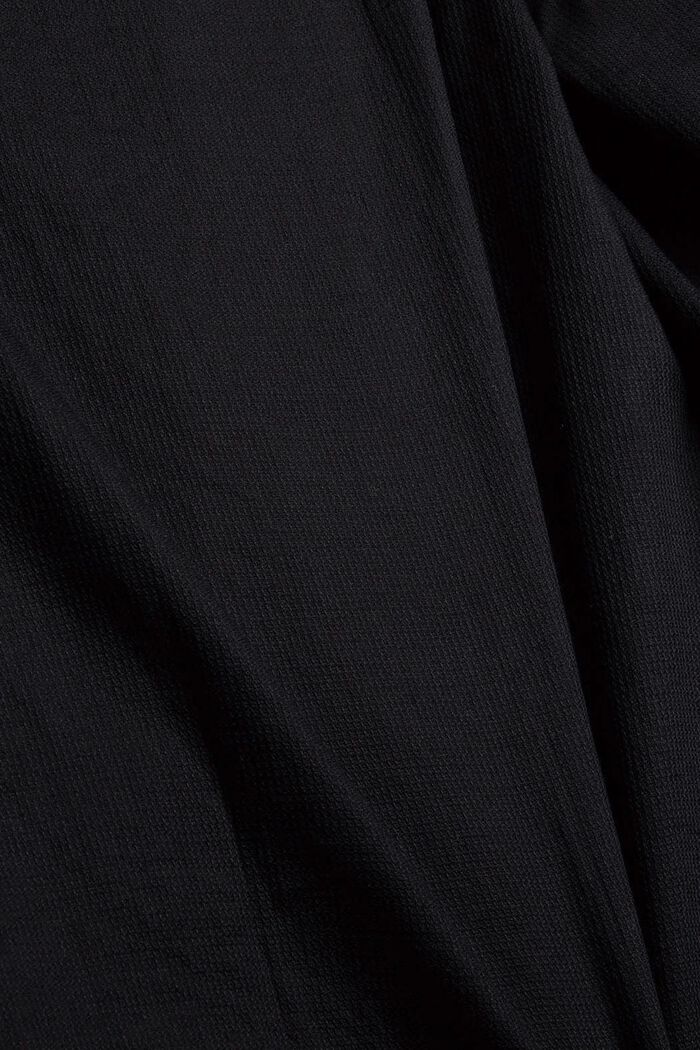Chemise en coton à col droit, BLACK, detail image number 3