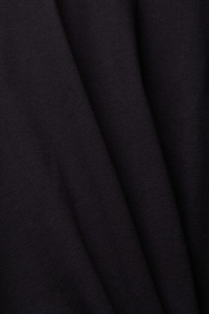 T-shirt unicolore, BLACK, detail image number 4