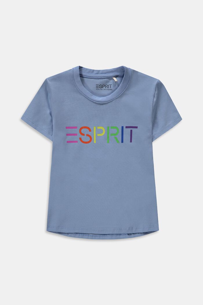 T-Shirt mit buntem Logo-Print, BRIGHT BLUE, overview