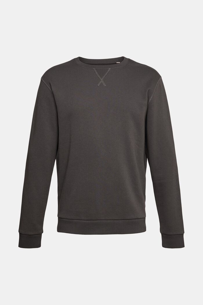 Unifarbenes Sweatshirt im Regular Fit, DARK GREY, detail image number 6