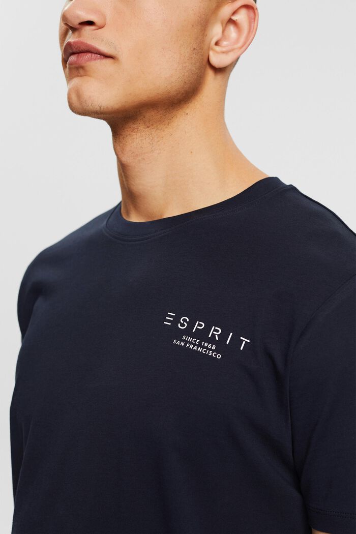 Jersey-T-Shirt mit Logo-Print, NAVY, detail image number 0