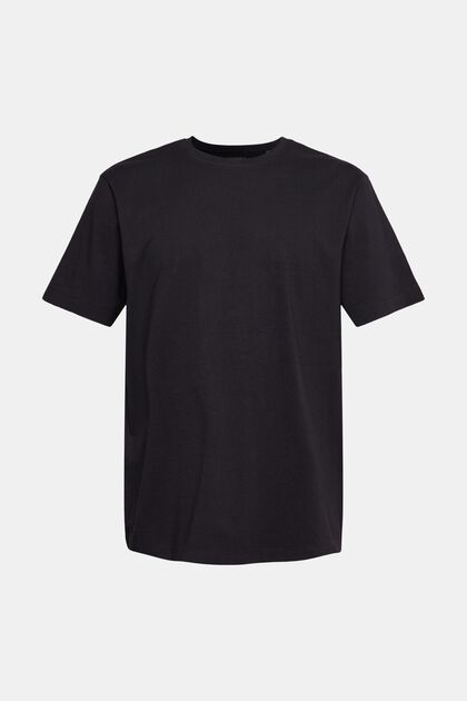 T-shirt unicolore, BLACK, overview