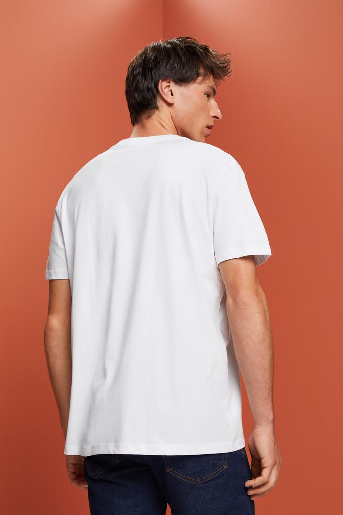 T-shirt à logo, 100 % coton, WHITE, detail image number 3