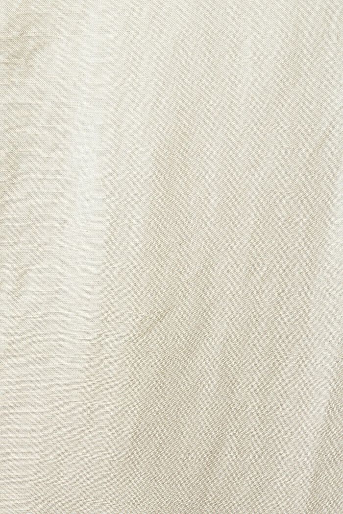 Mini robe-chemise en lin mélangé, DUSTY GREEN, detail image number 6