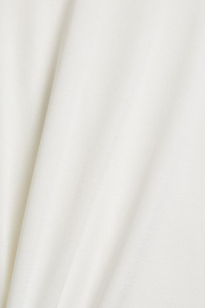 Sweat à capuche en maille à teneur en LENZING™ ECOVERO™, OFF WHITE, detail image number 4