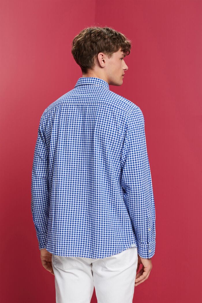 Chemise à col boutonné animée de carreaux vichy, 100 % coton, INK, detail image number 3