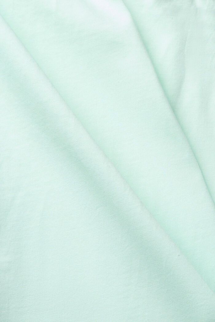 Jersey-Poloshirt mit Print, LIGHT AQUA GREEN, detail image number 5