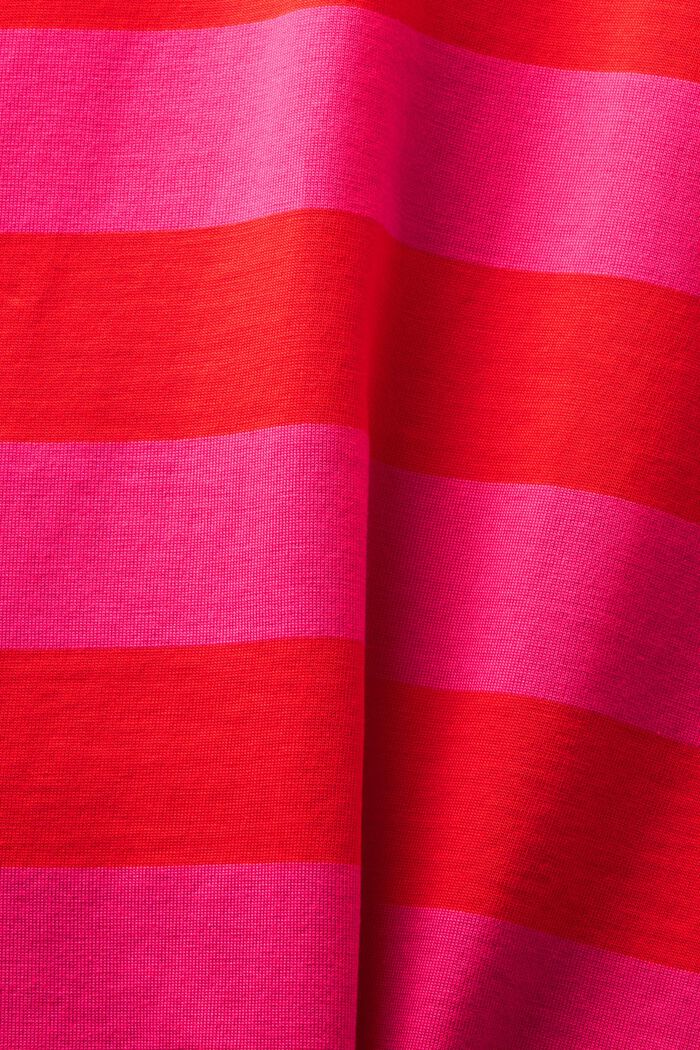 Streifen-T-Shirt aus Pima-Baumwolle mit Stickerei, RED, detail image number 4
