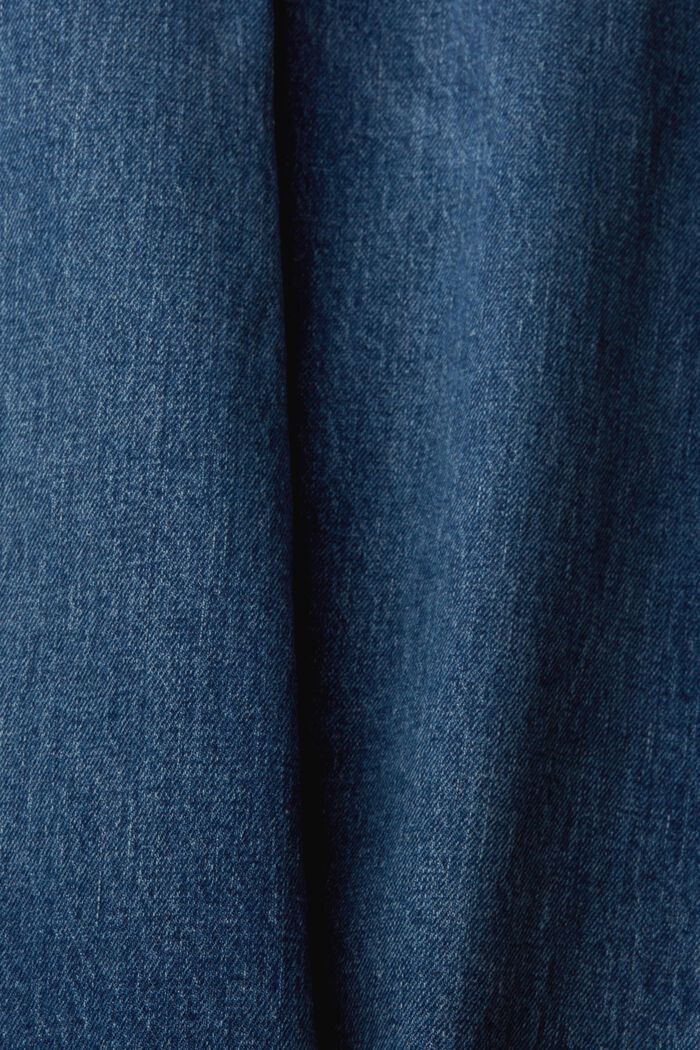 Jean stretch taille haute à jambes droites, BLUE MEDIUM WASHED, detail image number 6