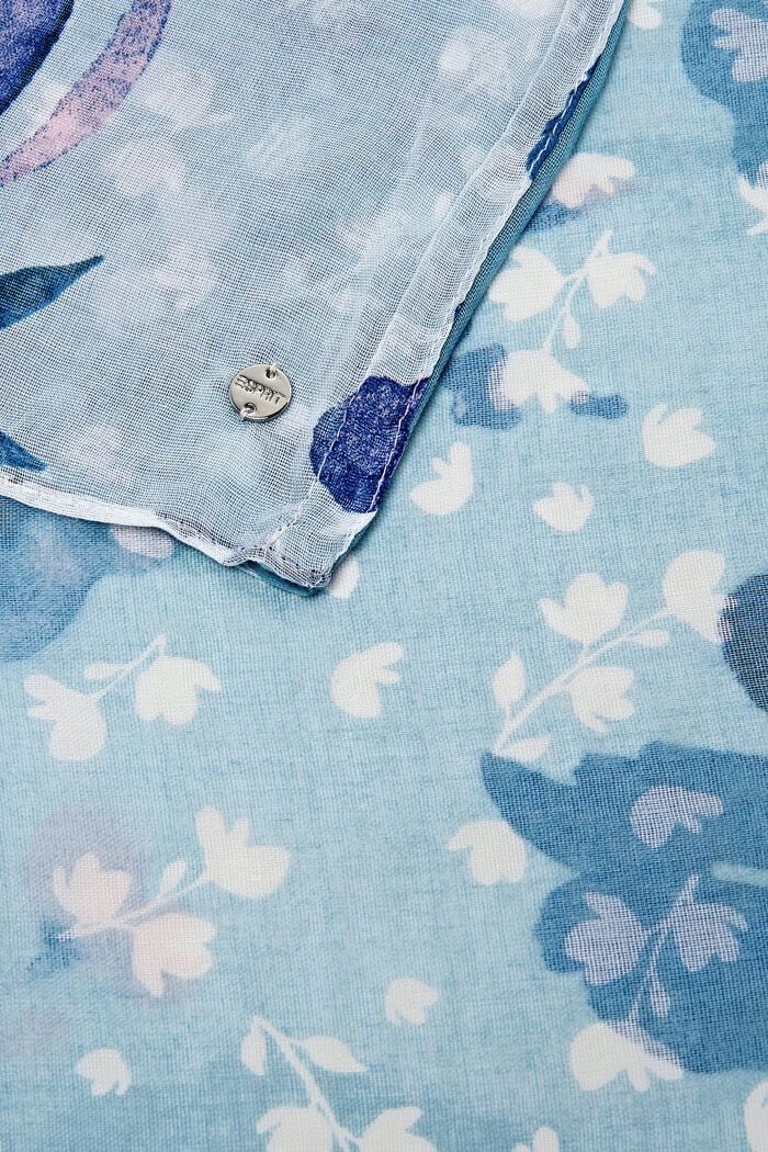Écharpe tube à motif fleuri, PASTEL BLUE, detail image number 1