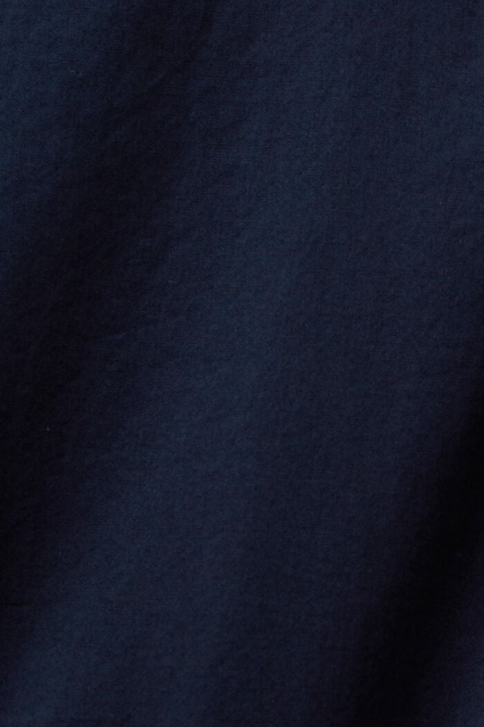 T-shirt à manches longues unicolore, 100 % coton, NAVY, detail image number 4