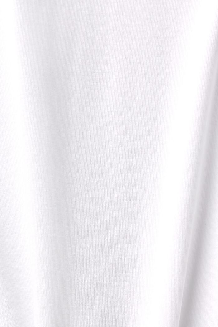 T-shirt à manches longues en coton, WHITE, detail image number 5