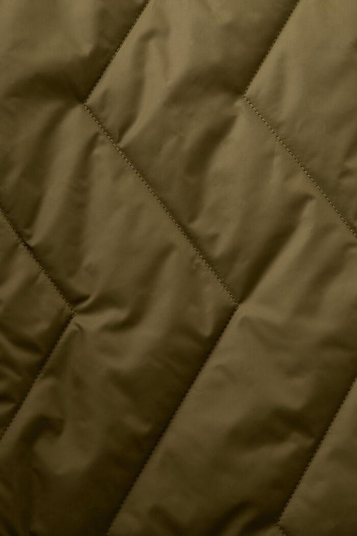 En matière recyclée : la veste matelassée légère, DARK KHAKI, detail image number 4