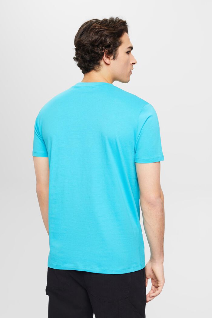 T-shirt en jersey à col ras-du-cou, AQUA GREEN, detail image number 3