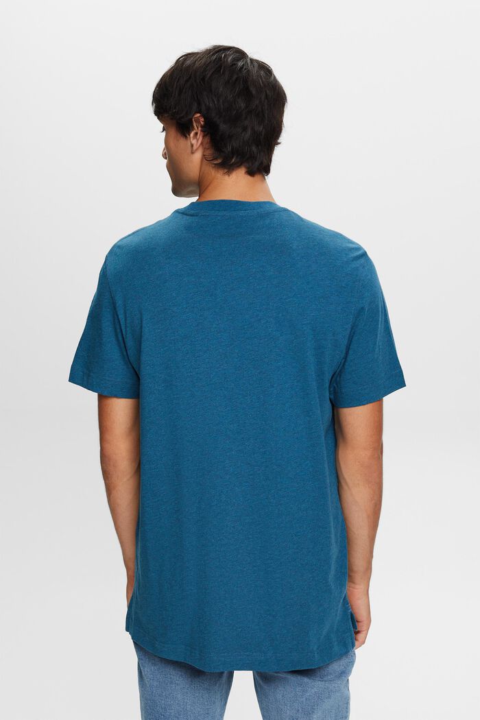 T-shirt à encolure ronde, 100 % coton, GREY BLUE, detail image number 3