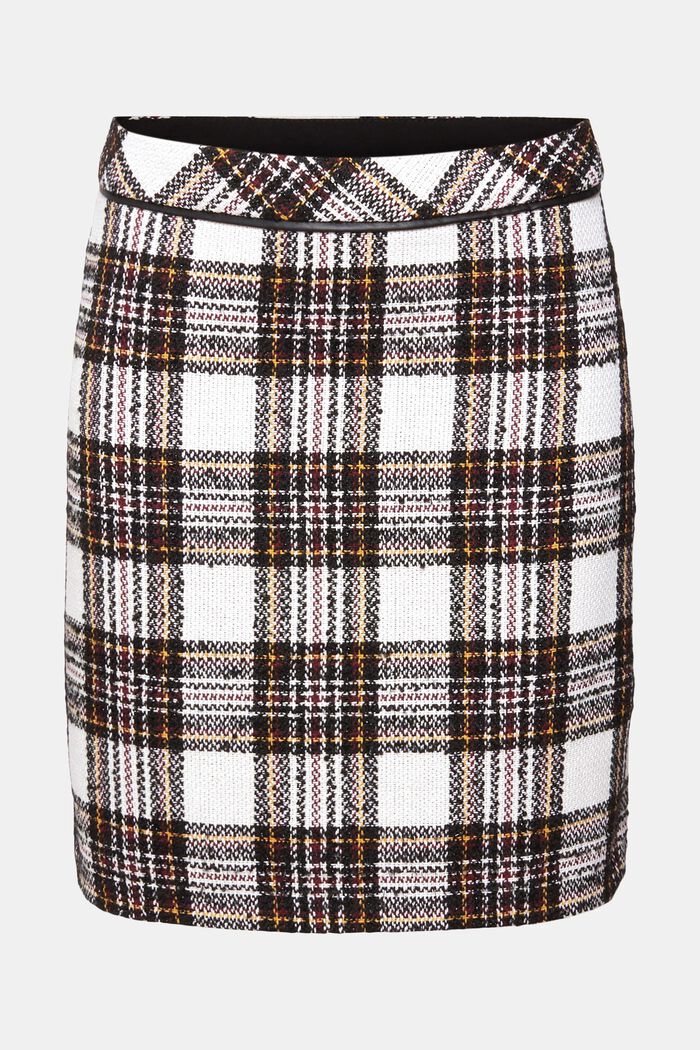 Mini-jupe à carreaux, OFF WHITE, detail image number 5