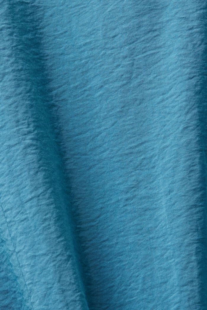 Bluse in Crinkle-Optik, DARK TURQUOISE, detail image number 5