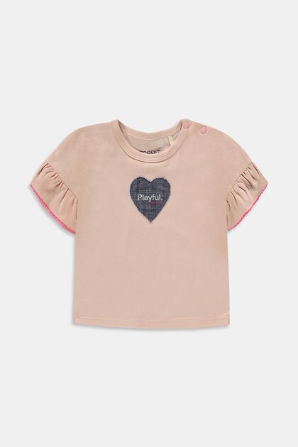 T-shirt orné d’une étiquette en forme de cœur, en coton biologique
