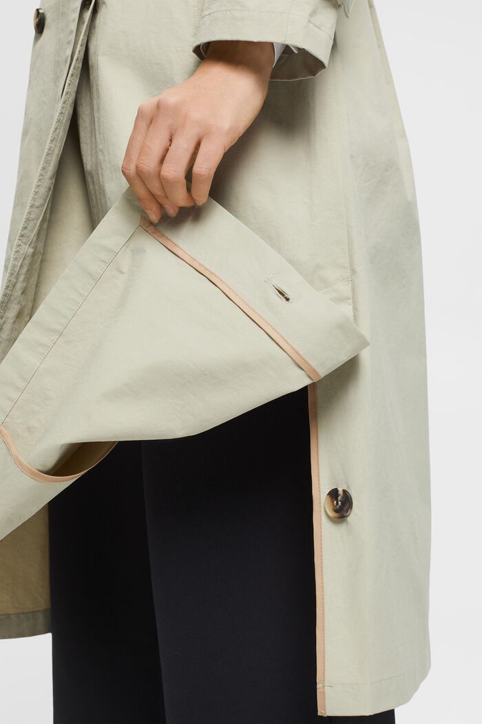 Trench-coat avec ceinture, DUSTY GREEN, detail image number 4