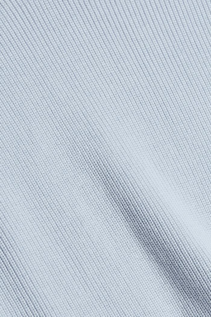 Pull-over en maille, 100 % coton, LIGHT BLUE, detail image number 4