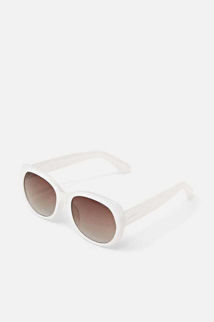 Sonnenbrille mit runder Fassung, WHITE, detail image number 0