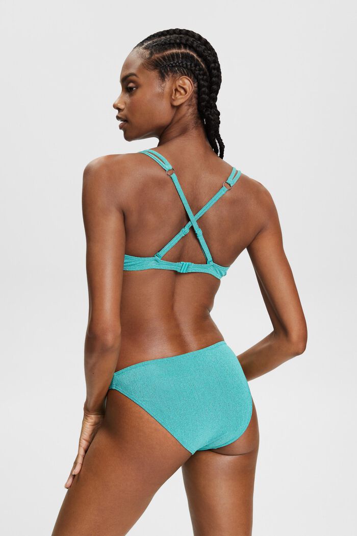 Bas de bikini bicolore, AQUA GREEN, detail image number 3