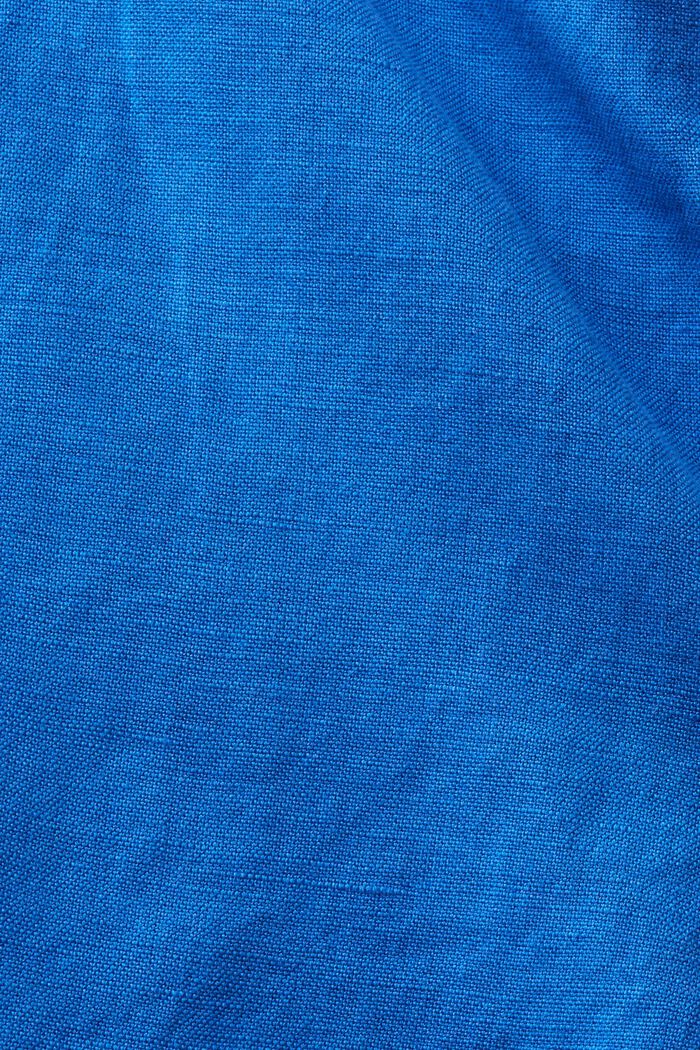 Bermuda en coton et lin, BRIGHT BLUE, detail image number 1
