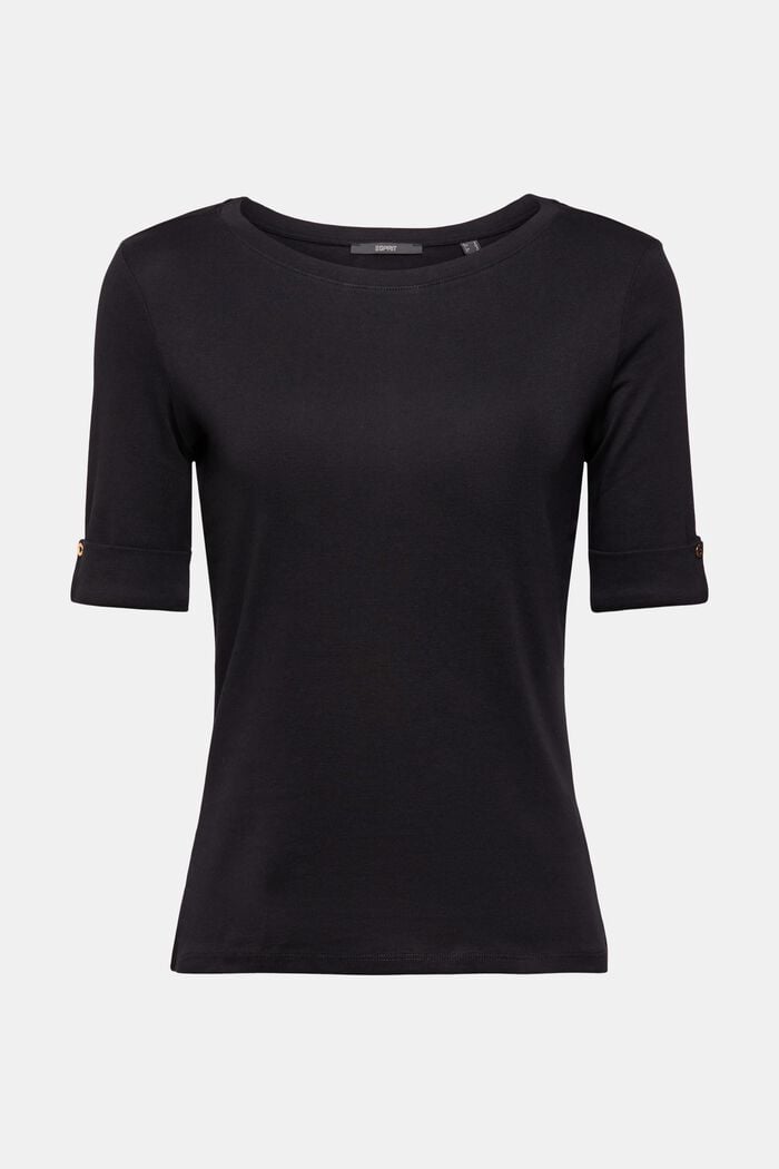 T-shirt en 100 % coton biologique, BLACK, detail image number 6