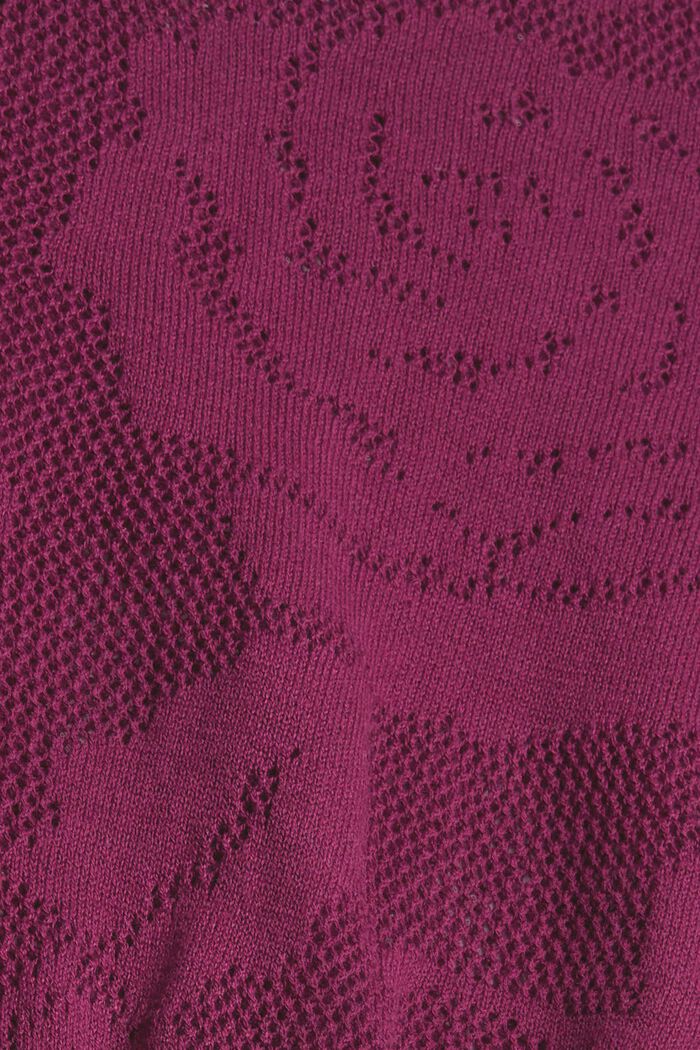 Pullover aus Ajourstrick, PLUM RED, detail image number 1