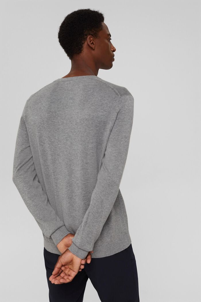 Basic Pullover aus 100% Pima Baumwolle, MEDIUM GREY, detail image number 3