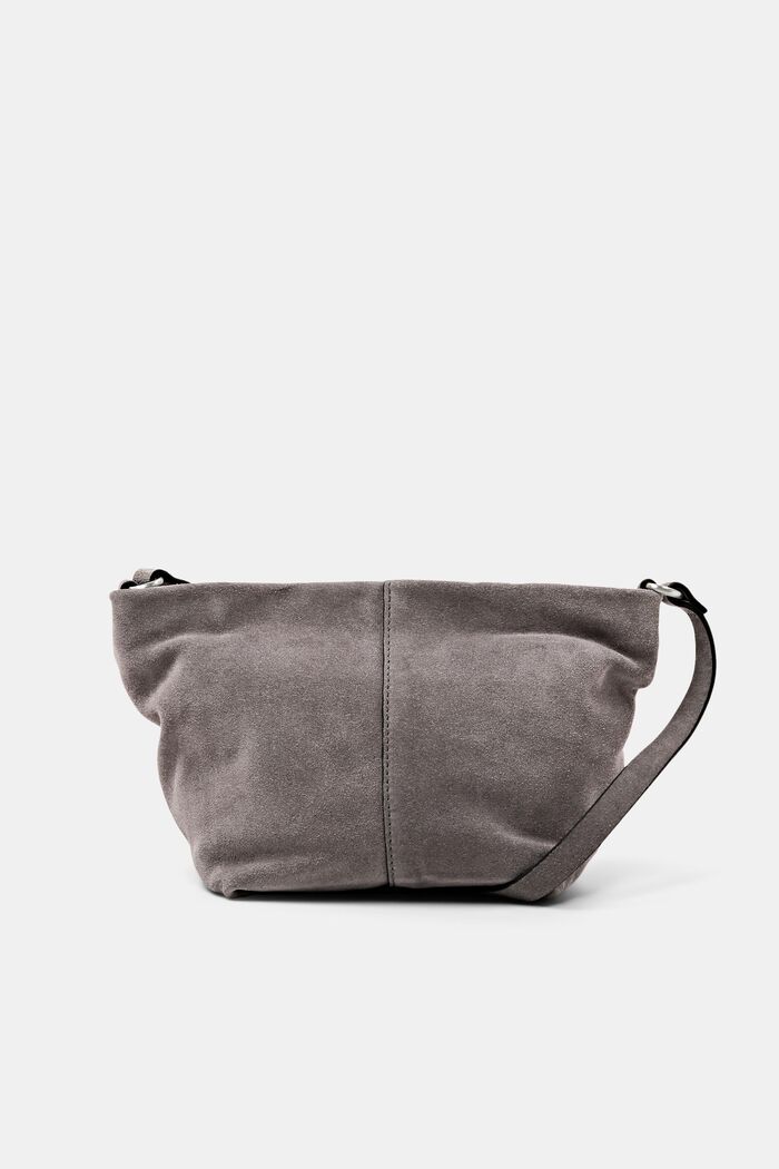 Petit sac porté épaule en daim, TAUPE, detail image number 3