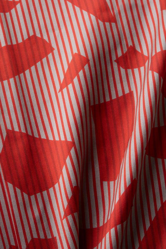 Button-Up-Seidenhemd mit Print, DARK RED, detail image number 5