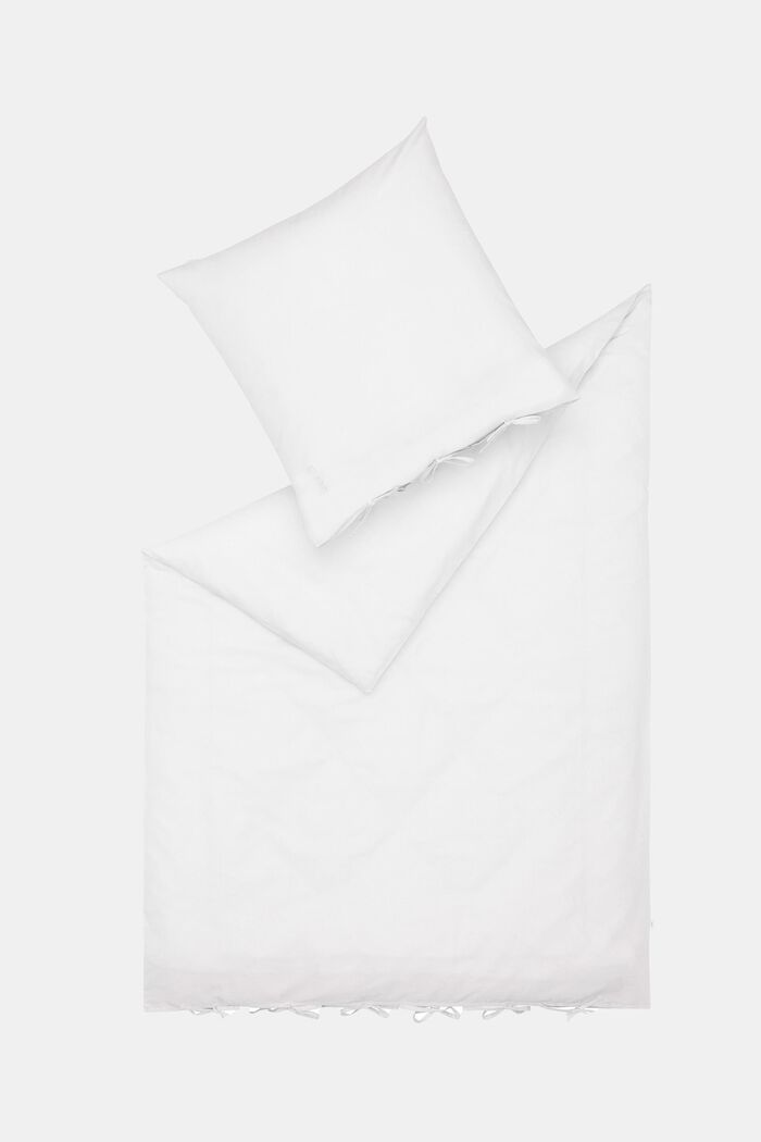 Parure de lit en tissu renforcé dotée de rubans à nouer, WHITE, detail image number 2